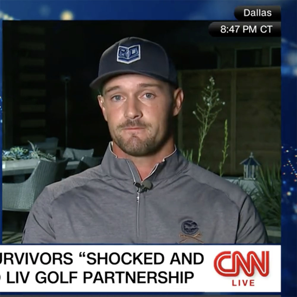 LIV Golf pro Bryson DeChambeau discussed the PGA Tour-LIV Golf merger during an interview with CNN on June 6, 2023. 