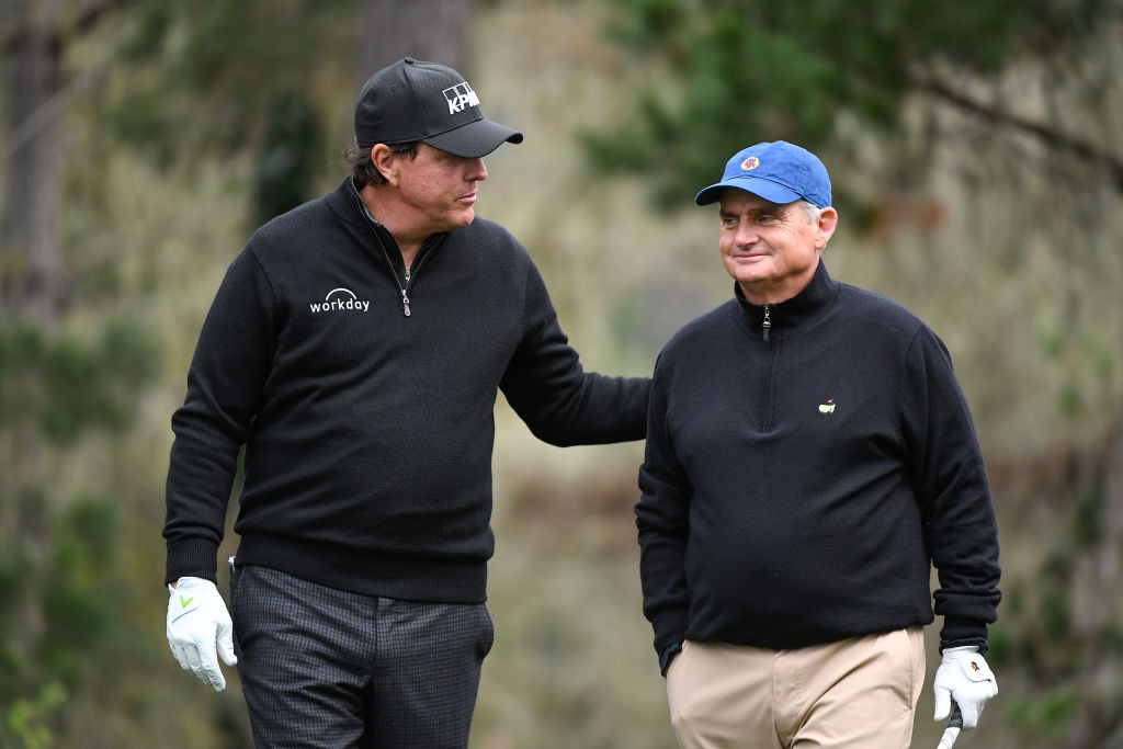 PGA Tour board member Jimmy Dunne, pictured with Phil Mickelson, helped broker the deal with LIV Golf and said he would kill anyone involved with 9/11 himself.