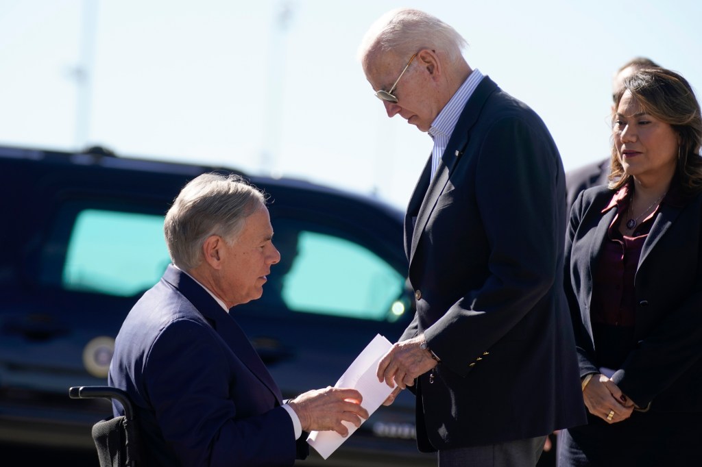 During President Biden's first trip to the border in January, Texas Gov. Greg Abbott handed the commander in chief a letter laying out border security plans now being used by DeSantis.