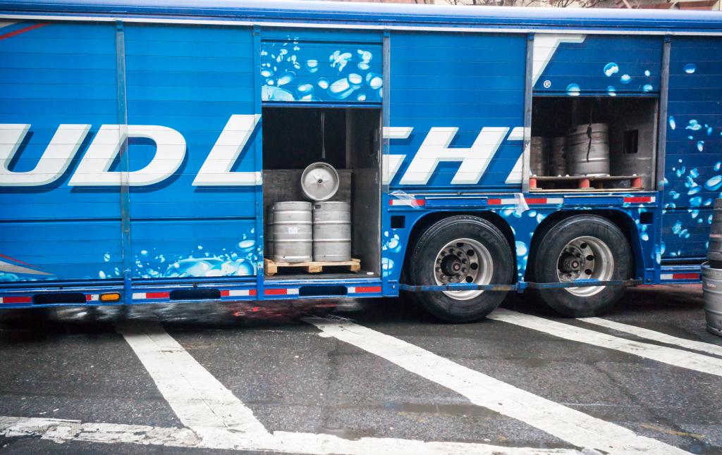 A delivery of kegs of beer 