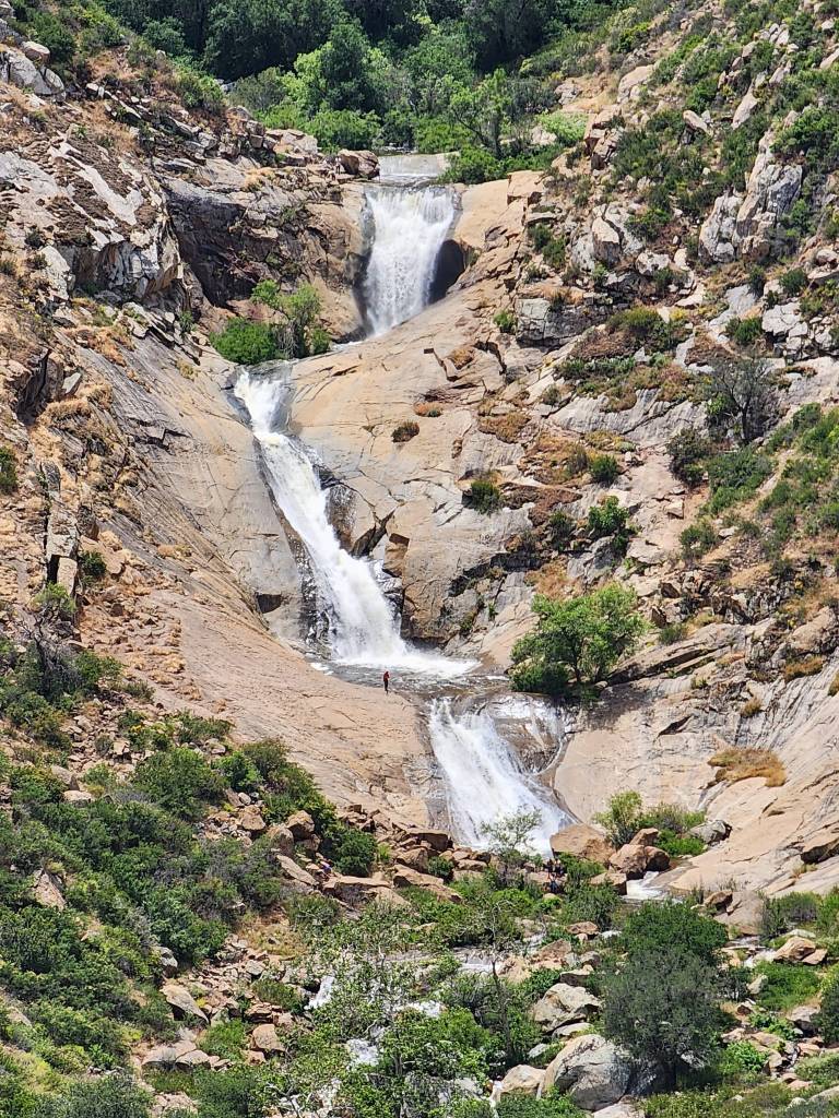 The US Forest Service describes Three Sisters Falls as "often crowded, yet challenging hike."