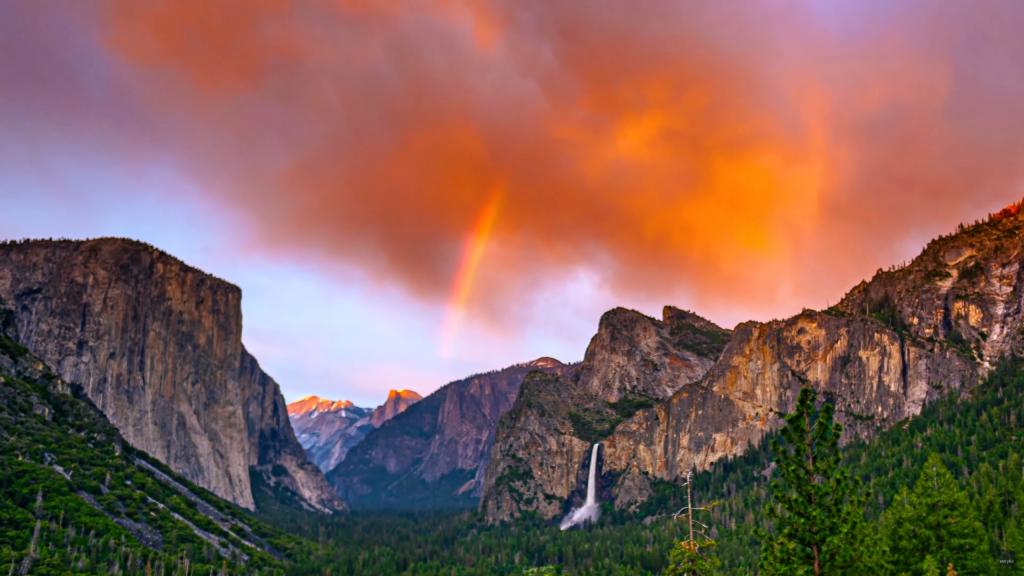 Red-tinged rainbow.