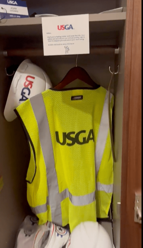 The USGA gave Adam Hadwin a gag gift after the golfer was tackled by security at the Canadien Open.