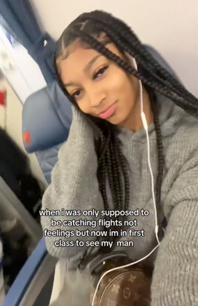 Angel Reese posted a curious caption to a TikTok video that read: "When I was only supposed to be catching flights not feelings but now I’m in first class to see my man.”