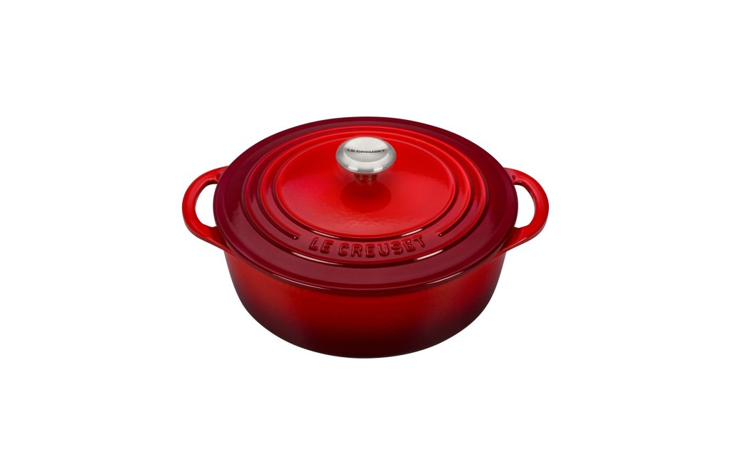 Red Le Creuset dutch oven