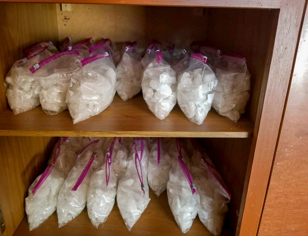 Bags of illicit drugs laced with fentanyl