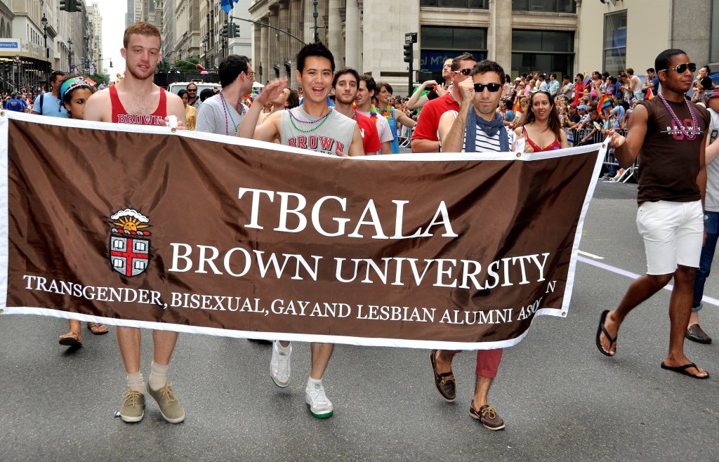 Brown LGBT student march