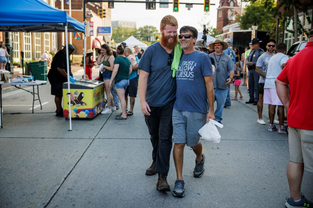 Anthony (on the left in Virginia last week) has found himself used as a political posturing point on both the left and right -- he's not happy about it.