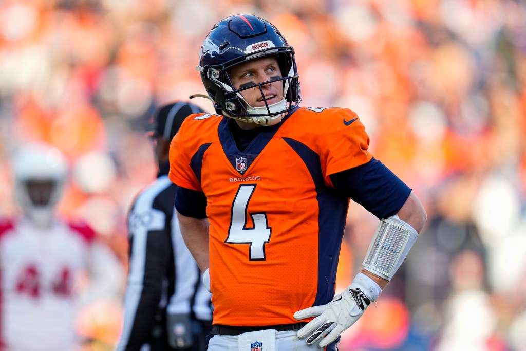 Brett Rypien with the Denver Broncos.