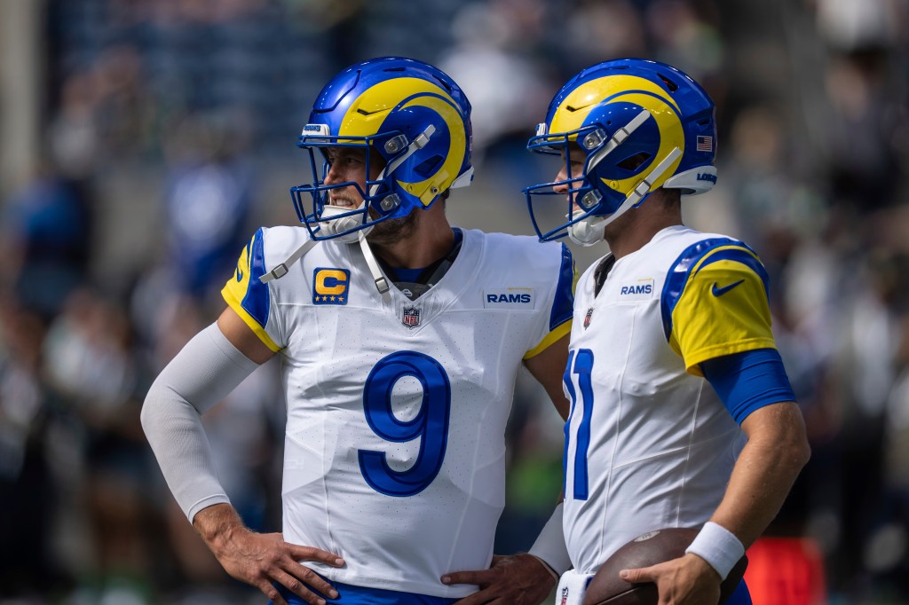 Matthew Stafford and Brett Rypien in Week 1.