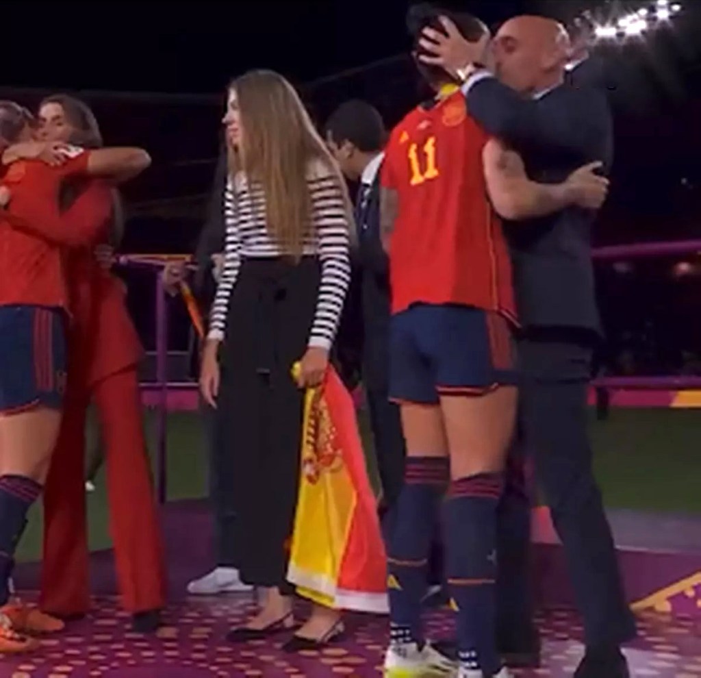 Luis Rubiales kissed Spain's Jenni Hermoso during the Women's World Cup in August 2023.