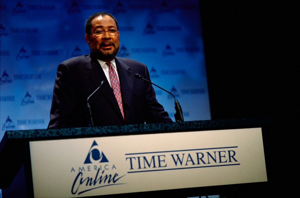 Richard Parsons at a Time Warner podium