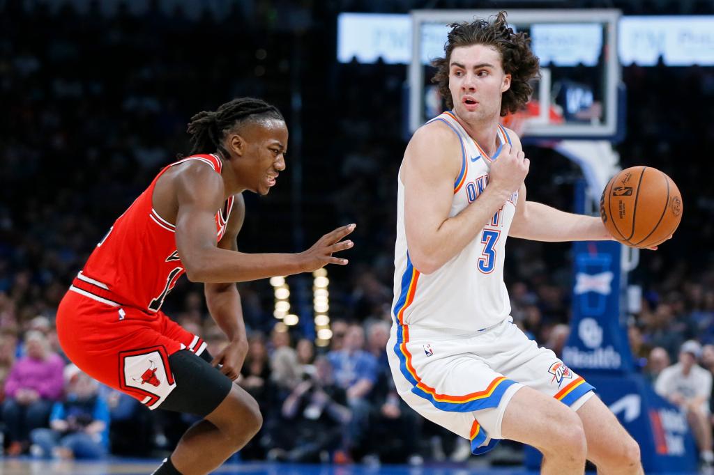 Josh Giddey has continued to play for the Thunder as the NBA's investigation is ongoing.