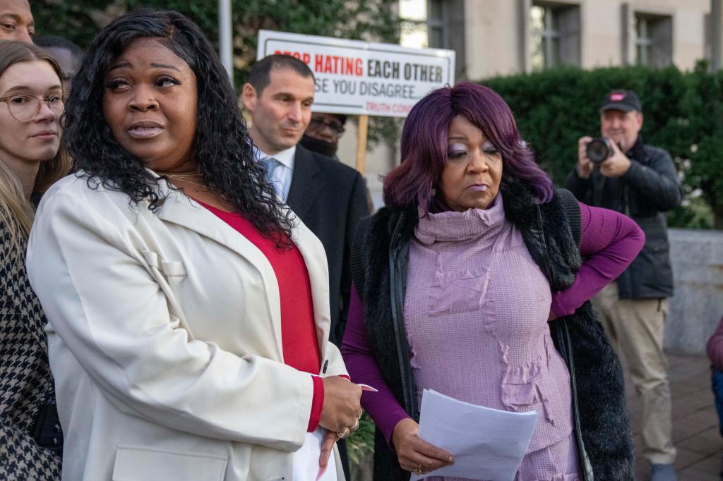 Wandrea "Shaye" Moss, left, and her mother Ruby Freeman, right