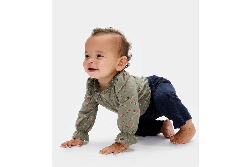 baby wearing gap clothes