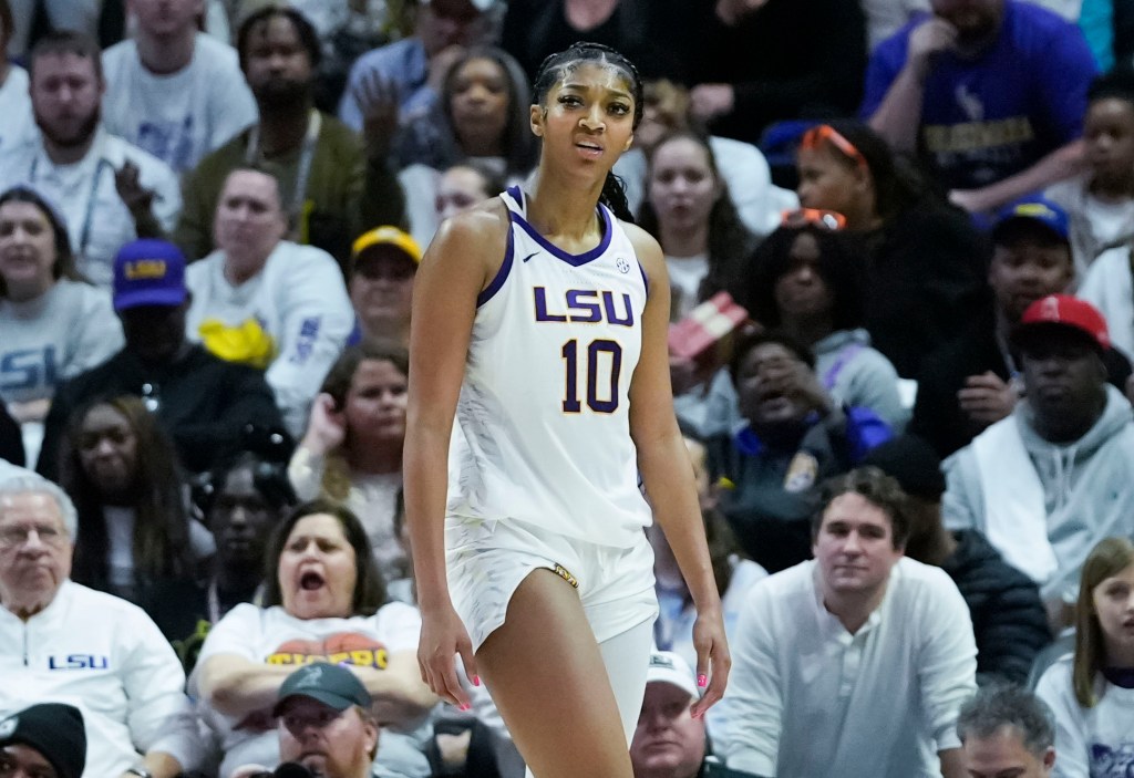 Angel Reese scored 15 points before fouling out in LSU's 76-70 loss to No. 1 South Carolina.