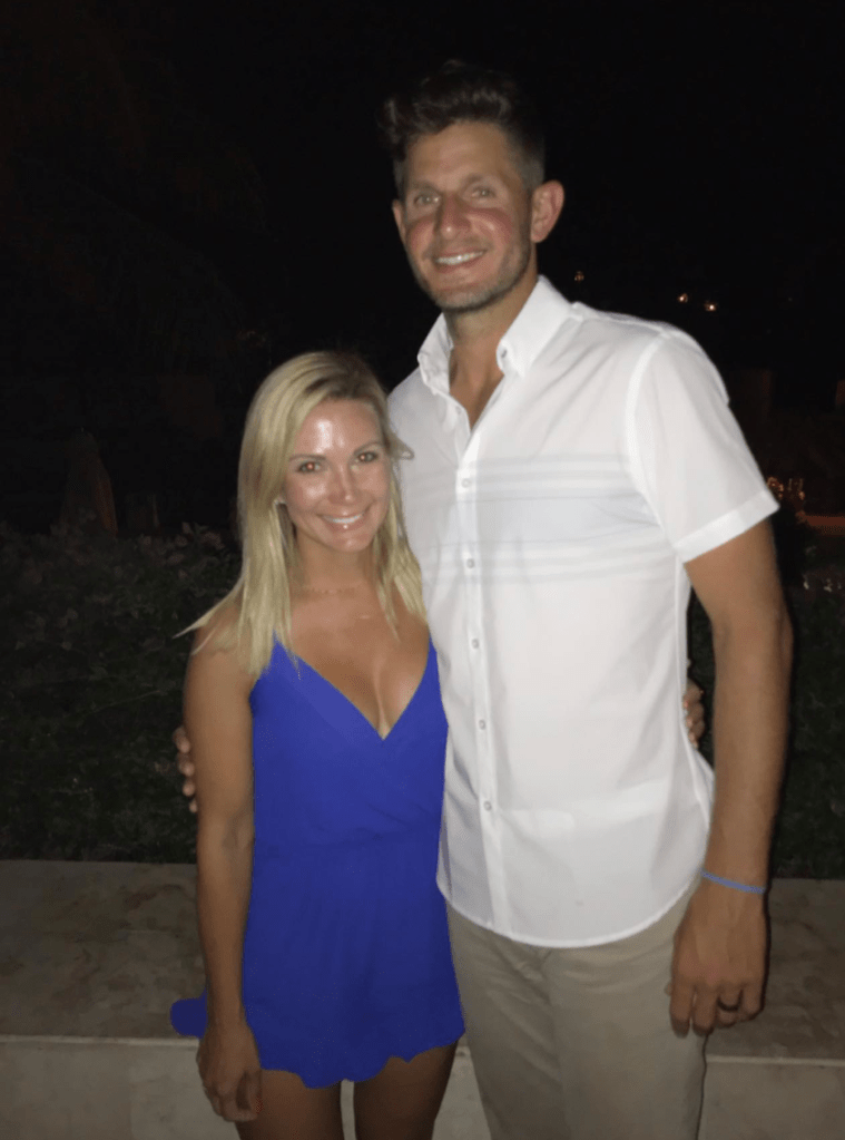 Dan Orlovsky with his wife, Tiffany, in 2019.