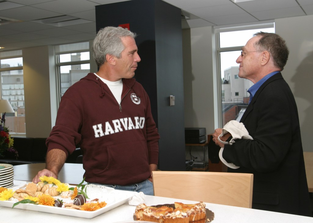 Epstein, left, and Dershowitz, right, seen in undated photo