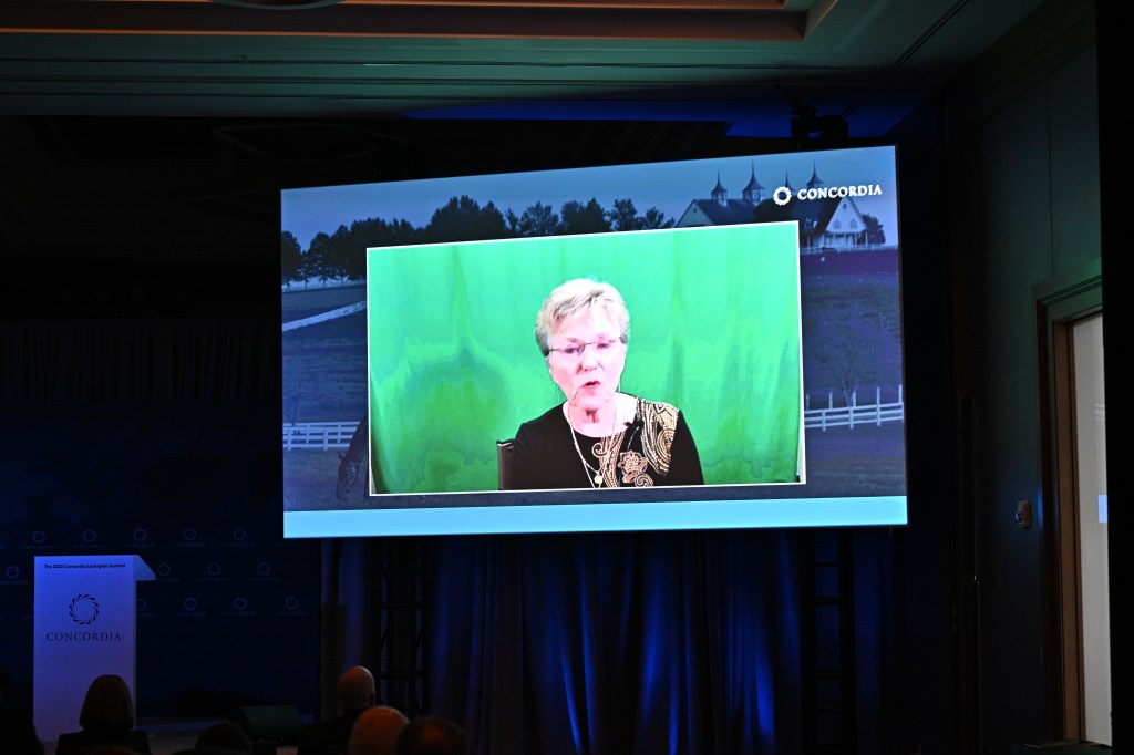 Gayle Manchin, Federal Co Chair of Appalachia Regional Commission speaks at 2022 Concordia Lexington Summit.