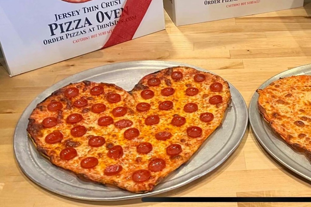 heart shaped pizza