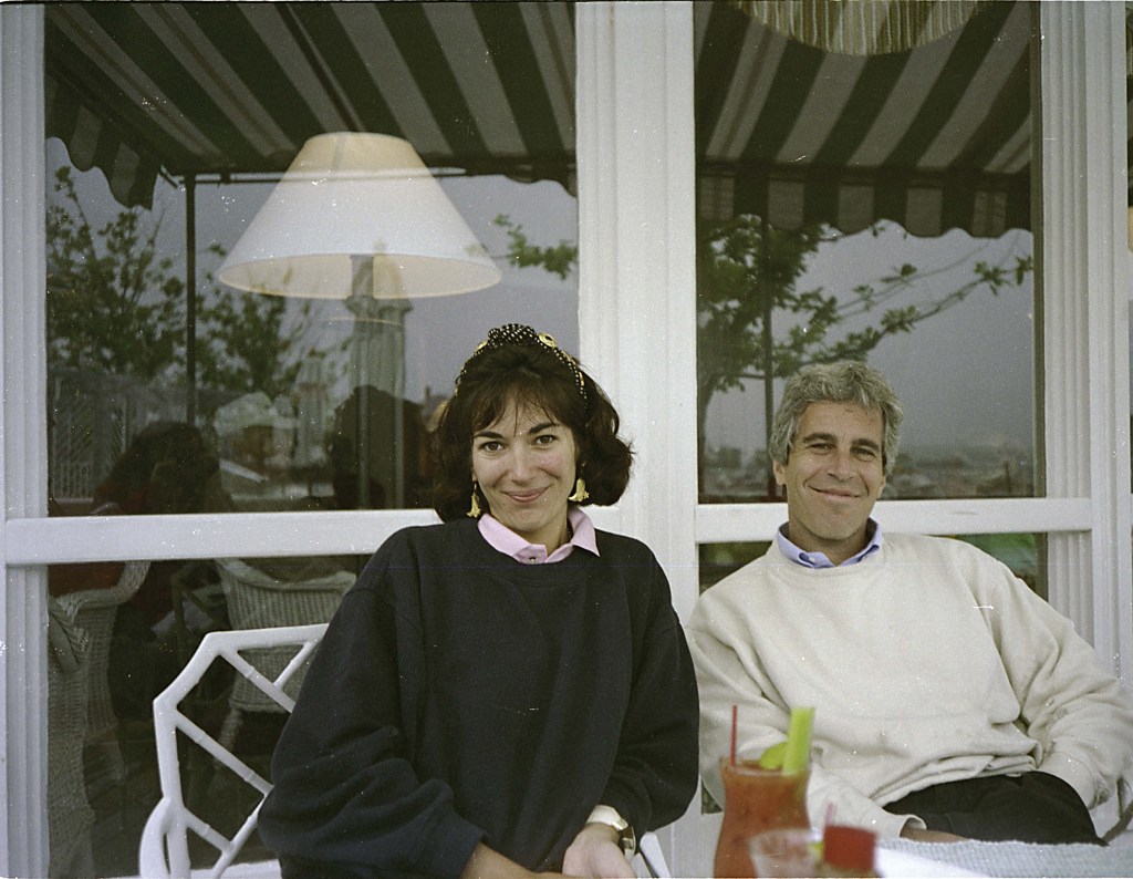 UNDATED FILE PICTURE: JEFFREY EPSTEIN and GHISLAINE MAXWELL sitting together. 