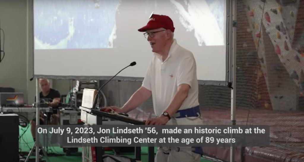 Jon A. Lindseth standing at podium.