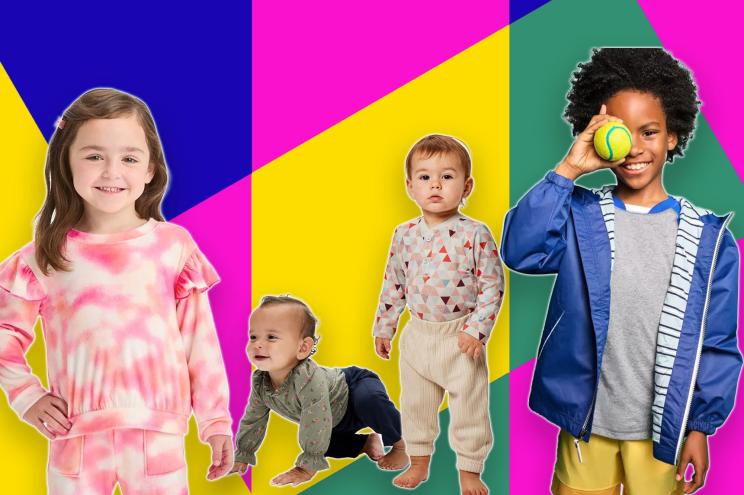 kids over multi color background