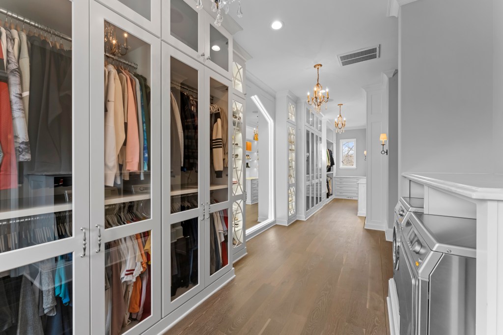 A walk-in closet.