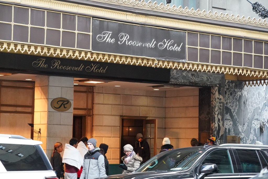 Exterior of the Roosevelt Hotel. 