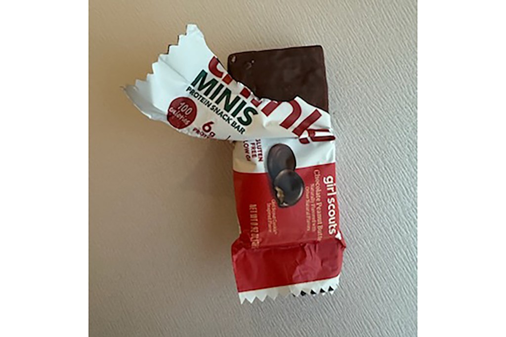 A chocolate bar with a wrapper