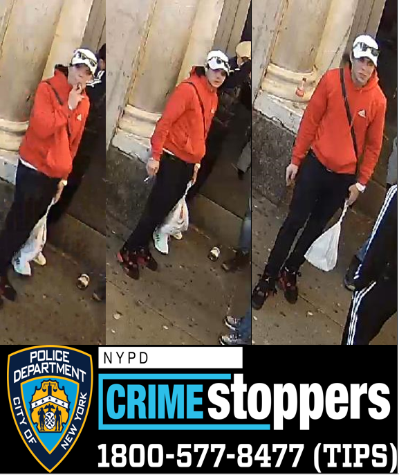 Unidentified man wanted by the NYPD for the assault of police officer in Times Square on Jan. 27