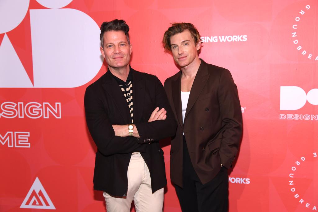 Nate Berkus and Jeremiah Brent attend the Housing Works' 2023 Design on a Dime at Metropolitan Pavilion on April 20, 2023 in New York City. 