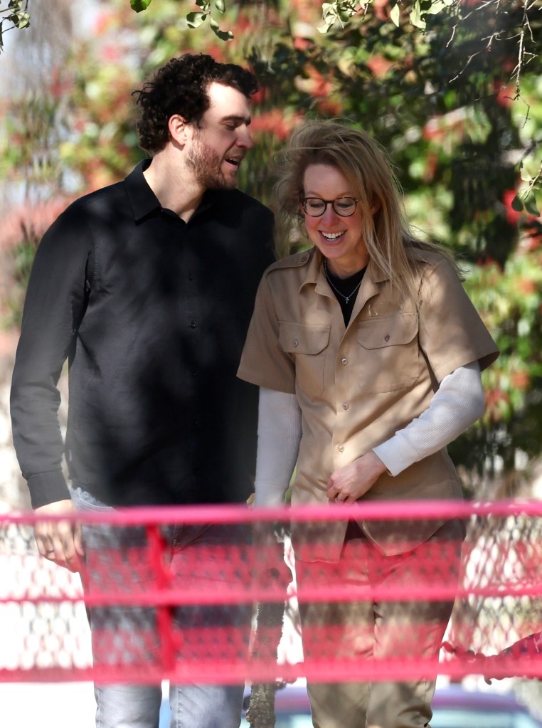 Elizabeth Holmes and her husband Billy Evans. 