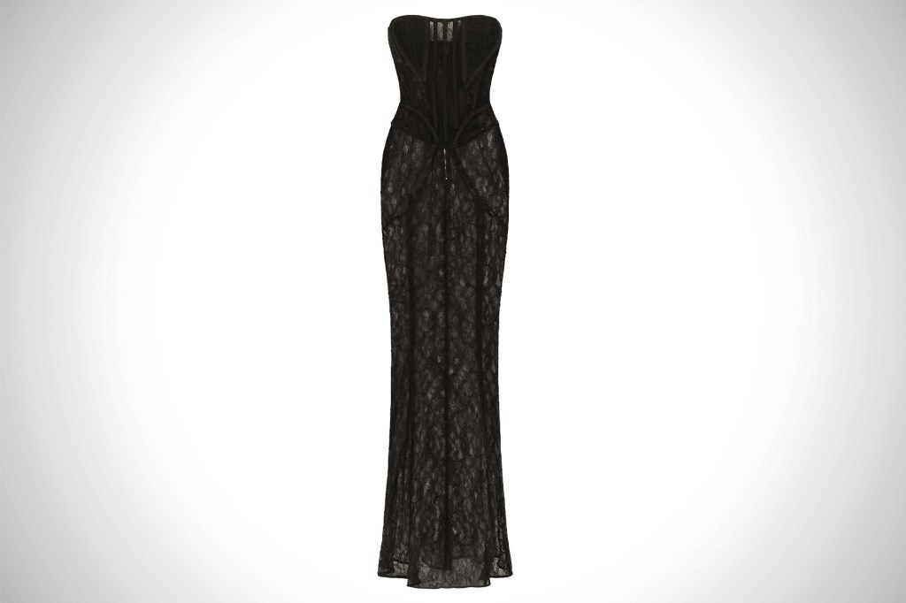 Lace corset dress, $4,845 at DolceGabbana.com