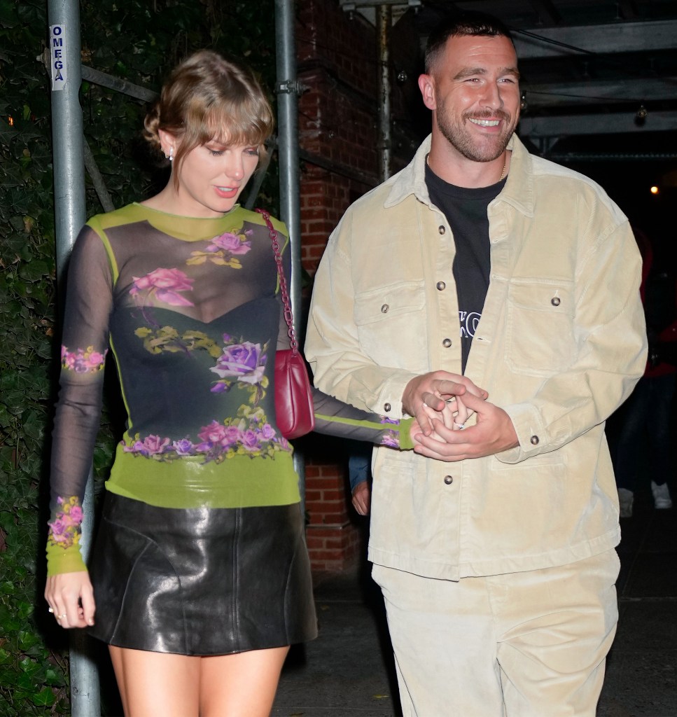 Taylor Swift and Travis Kelce in NYC in October 2023.