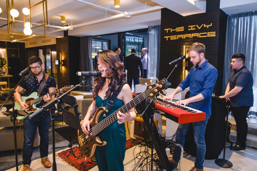 Element Music band performs at The Ive Terrace at 10 Grand Central. 