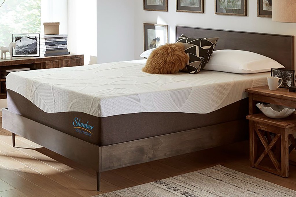 A bed with a medium gel mattress from Slumber Solutions