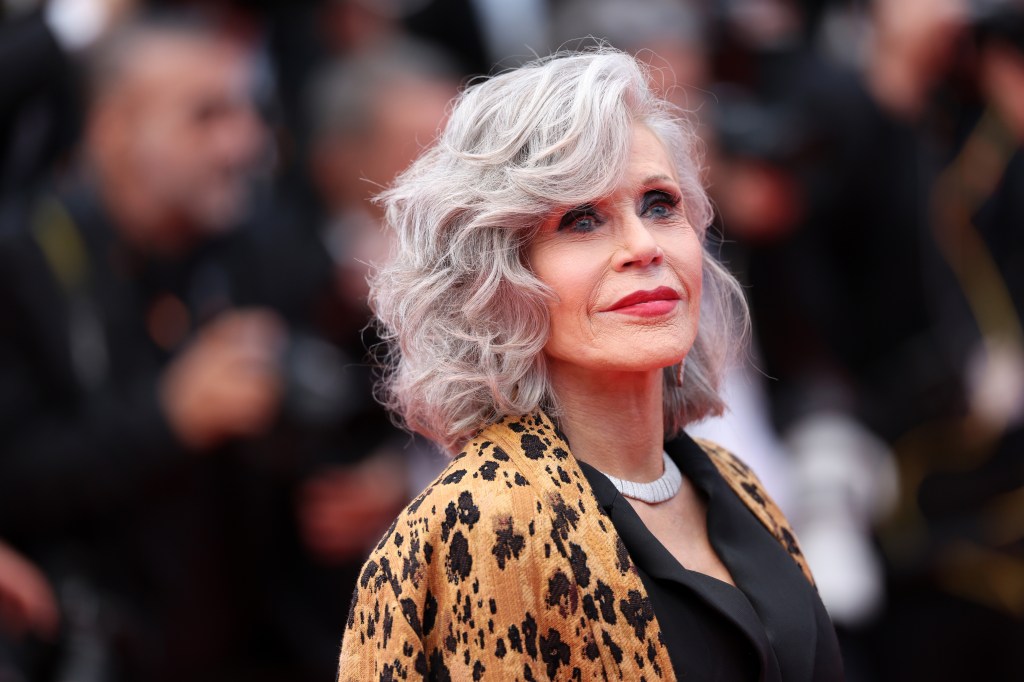 Jane Fonda attends "Le DeuxieÌme Acte" ("The Second Act") Screening & opening ceremony red carpet at the 77th annual Cannes Film Festival