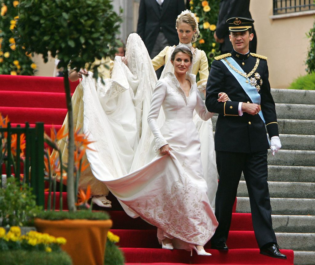 Queen Letizia and King Felipe on their wedding day.