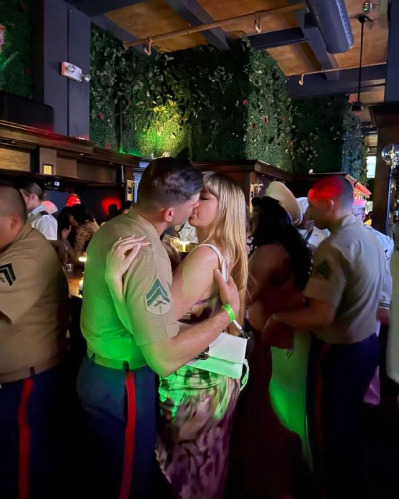 Couple making out at Fleet Week mixer