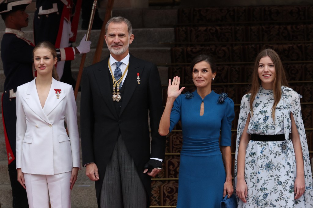 Princess Leonor, King Felipe, Queen Letizia and Infanta Sofia.