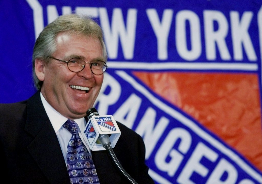Glen Sather is all smiles as he is introduced as the new president and general manager of the Rangers on June 1, 2000.