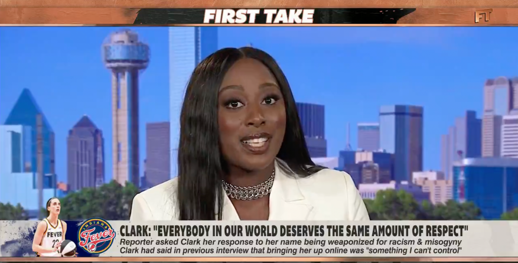 Two-time WNBA All-Star and ESPN Analyst Chiney Ogwumike discussed Caitlin Clark on Friday's episode of First Take. 