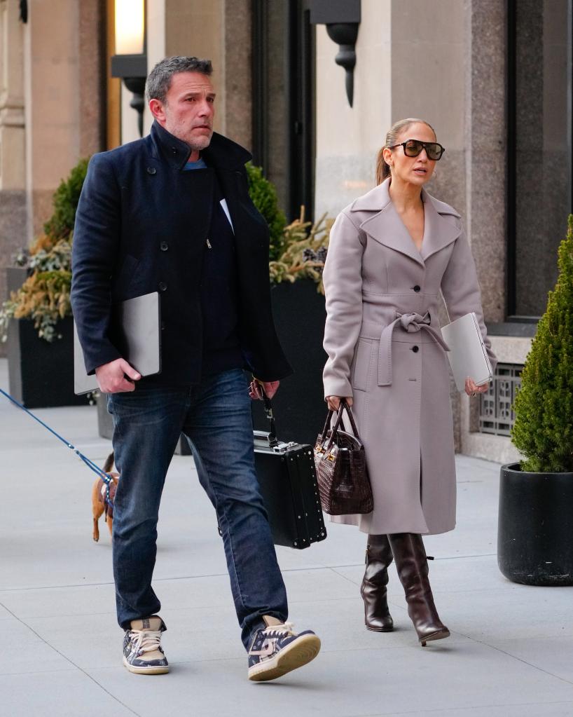 Ben Affleck and Jennifer Lopez in New York City on March 29, 2024