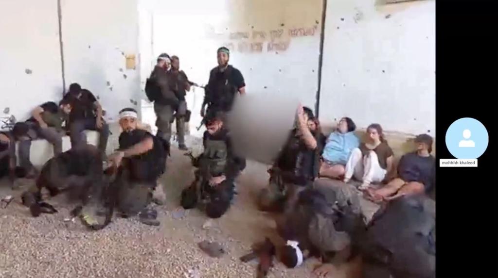 Hamas soldiers held female Israeli soldiers hostage after raiding the Nahal Oz base on Oct. 7.