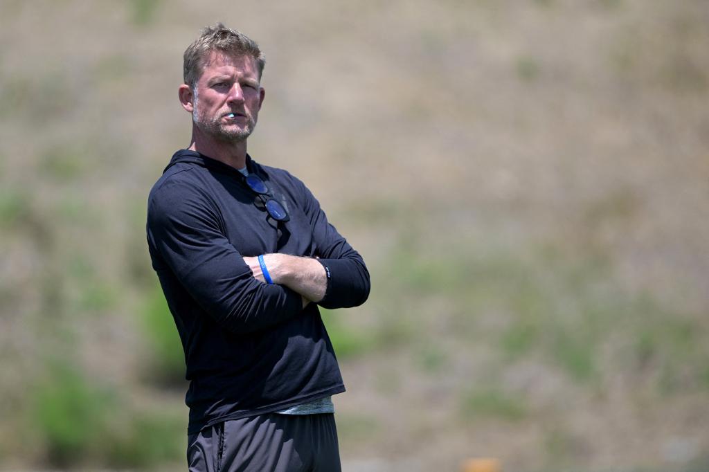 Les Snead is pictured during an OTAs session for the Rams.