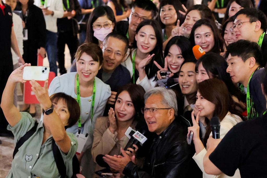 Nvidia CEO Jensen Huang in Taiwan on Tuesday.