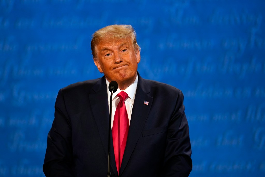 Trump on the debate stage