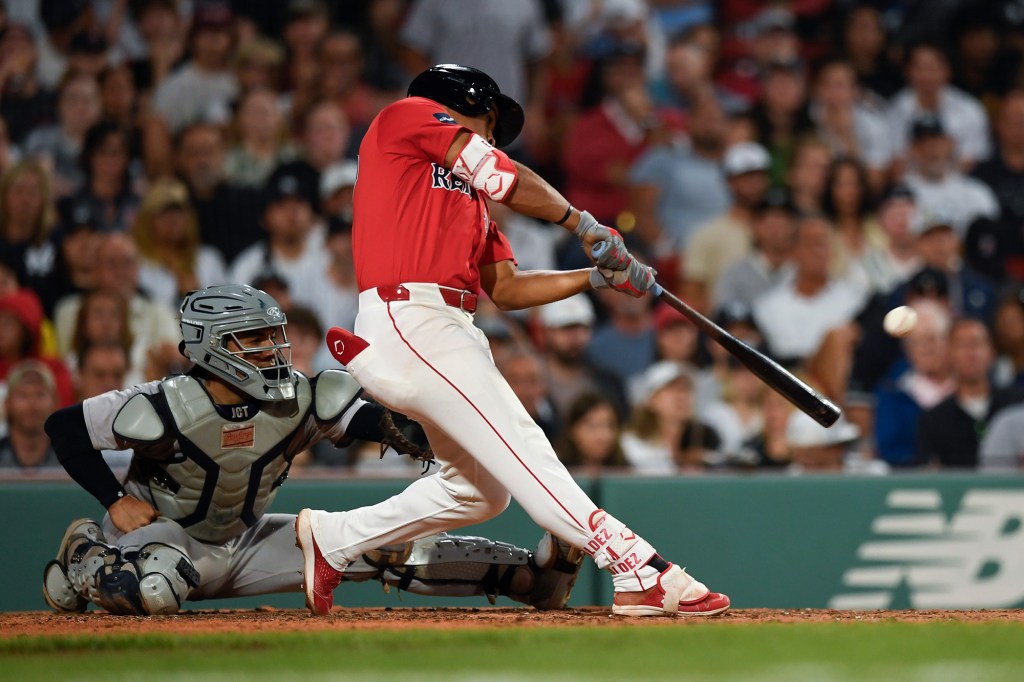 Enmanuel Valdez drove in the Red Sox's lone run during their loss to the Yankees on Friday.