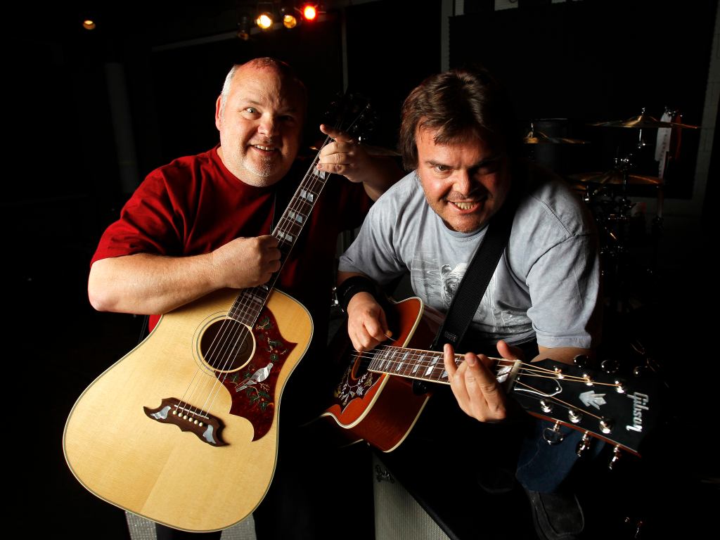 Kyle Gass, Jack Black pose for a portrait